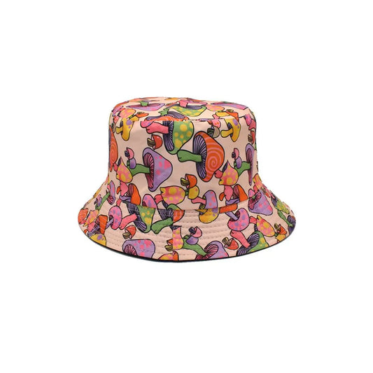 Mushroom Bucket Hat| Mushroom Print Bucket Hat | Suxess