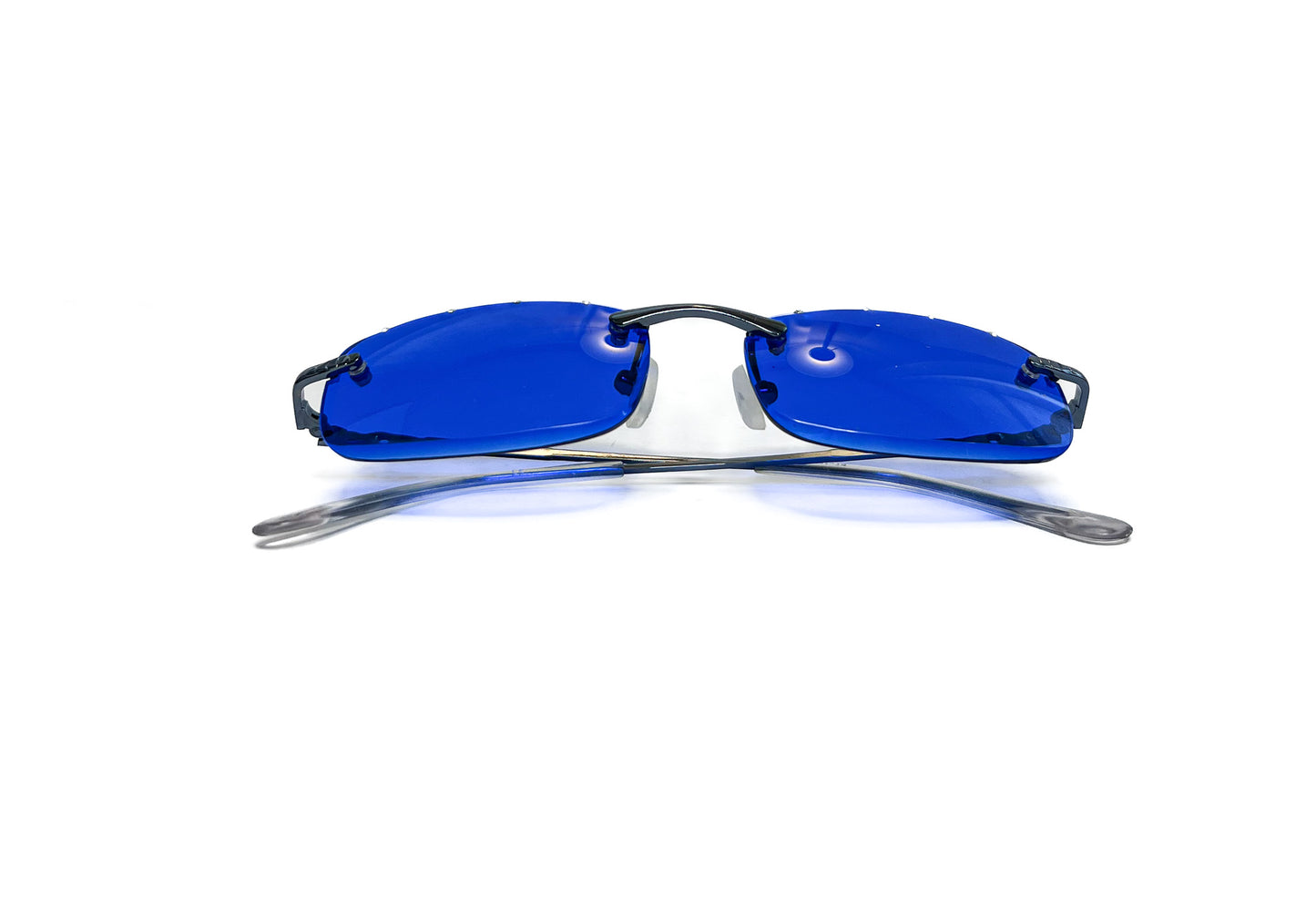SX Retro rimless blue with rhinestone sunglasses