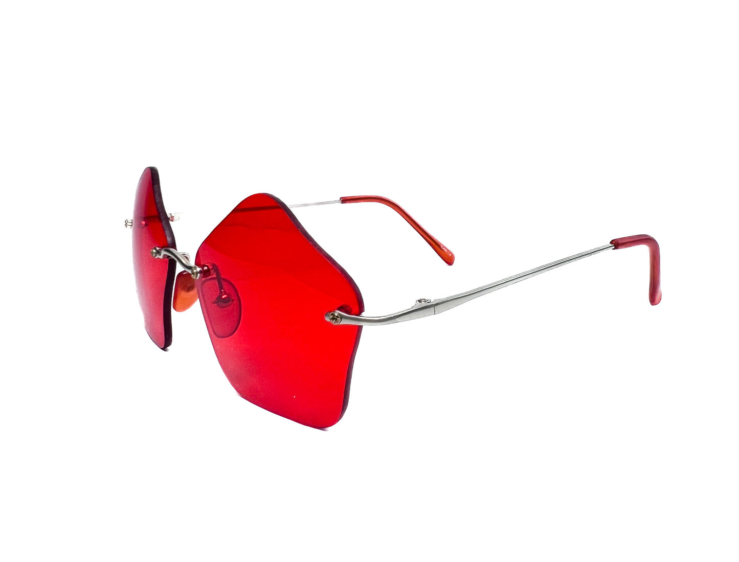 SX Retro pentagon red vintage sunglasses