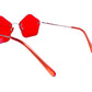 SX Retro pentagon red vintage sunglasses