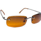 SX Vintage y2k rectangle orange with rhinestone sunglasses