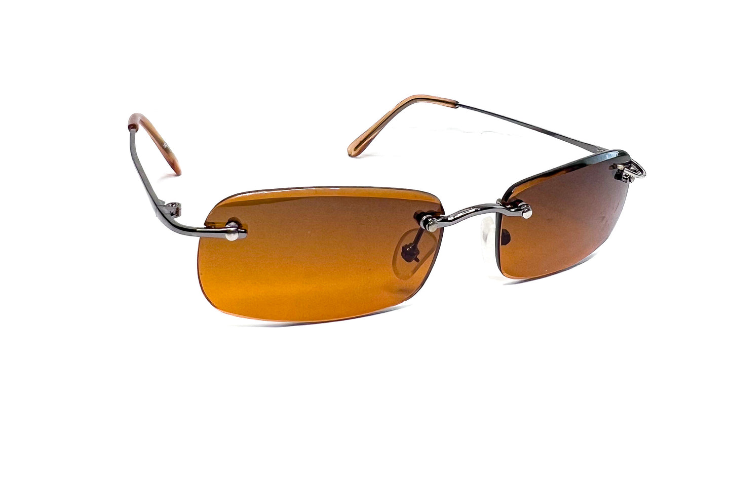 SX Vintage y2k rectangle orange with rhinestone sunglasses