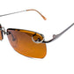 SX Rimless retro sunglasses with silver sunglasses