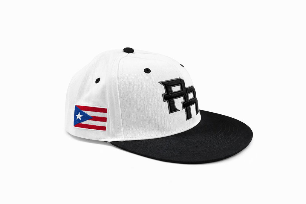 PR Hat White & Black