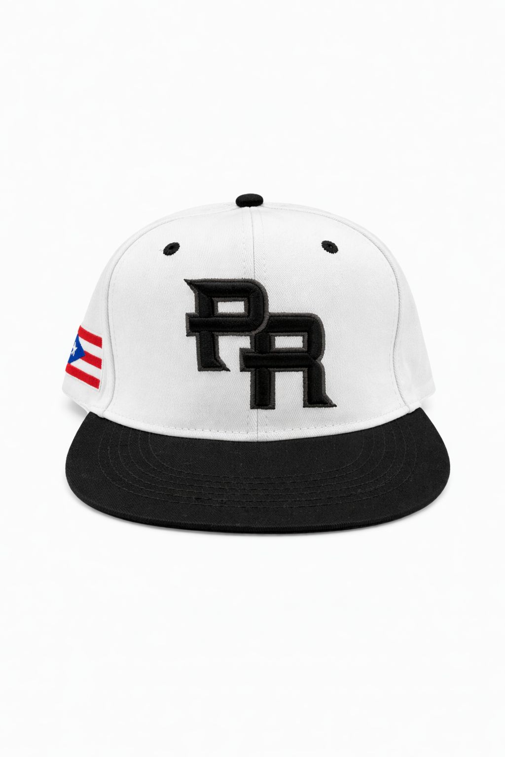 PR Hat White & Black