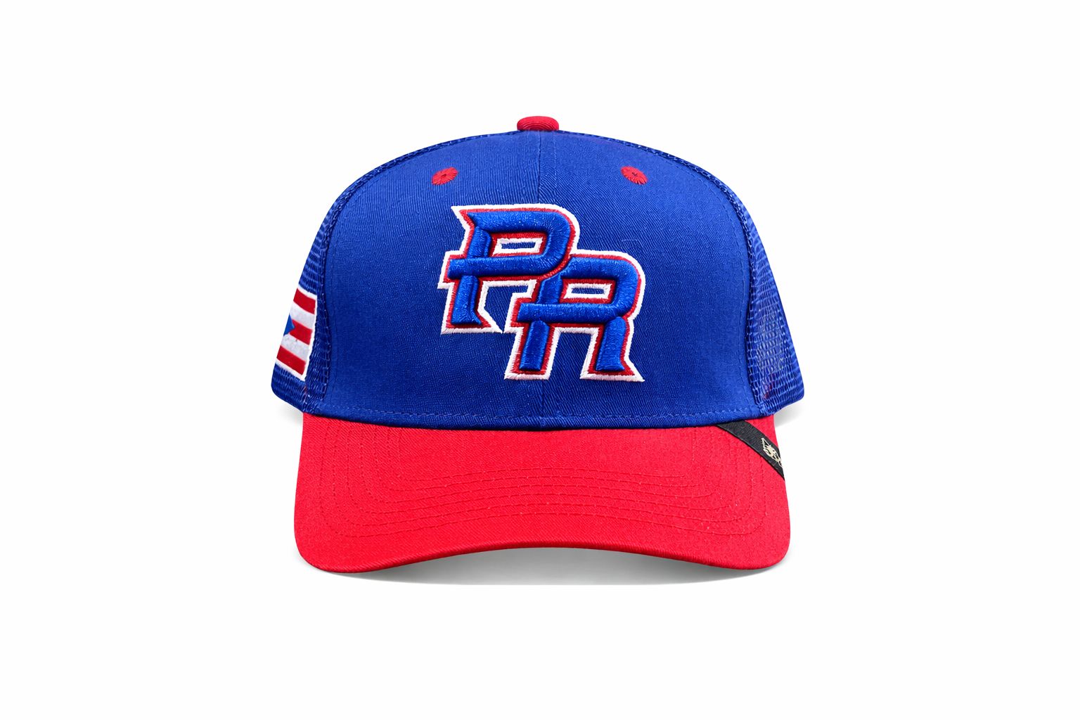 PR Trucker Hat Blue & Red