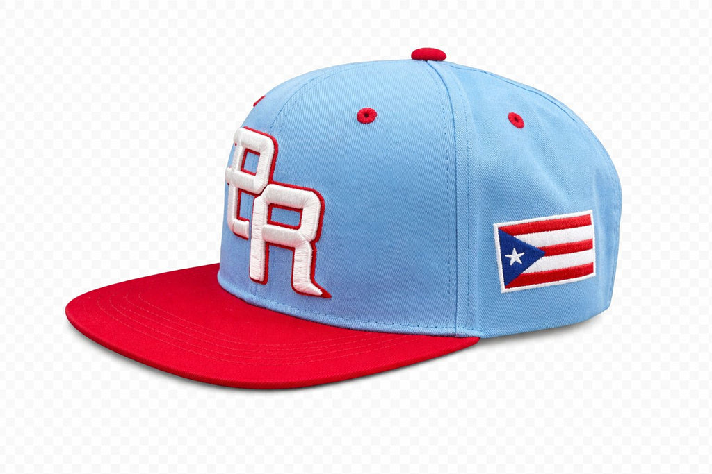 PR Hat Light Blue & Red