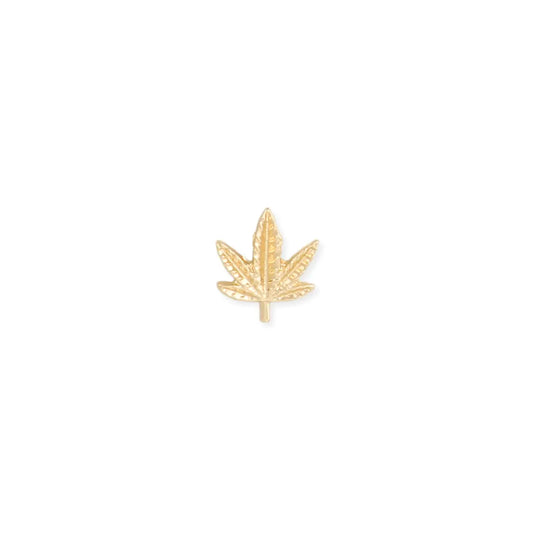 Cannabis Leaf Earrings | Gold Plated Cannabis Earrings | Suxess
