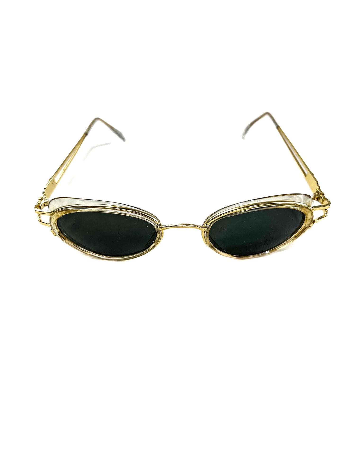 SX Oval retro gold and clear sunglasses